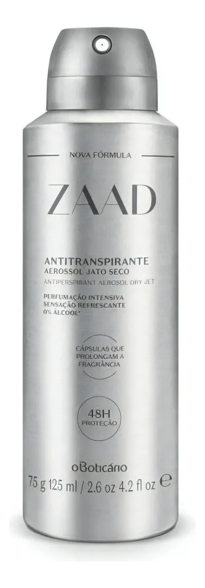 Antitranspirante em aerossol O Boticário Zaad Tradicional amadeirada fresca